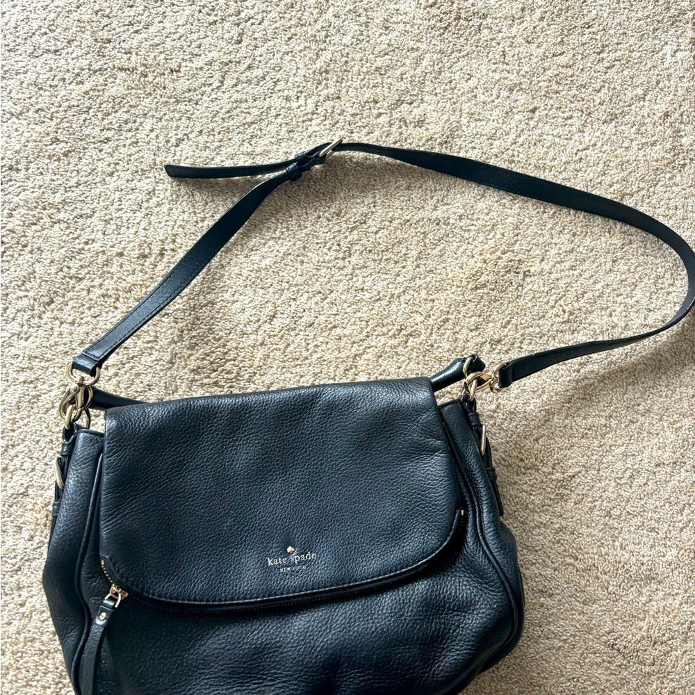 Black leather crossbody